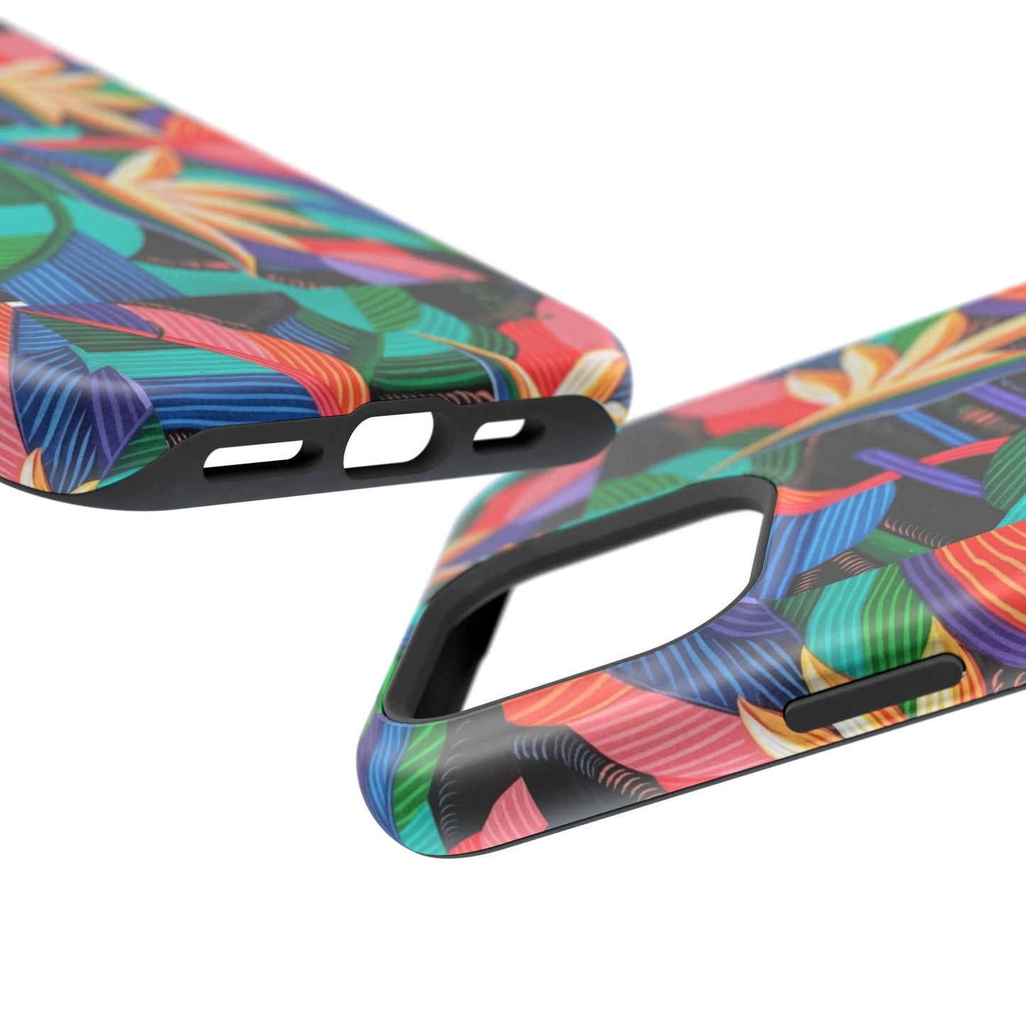 Neon Bird-of-Paradise Jungle | Magnetic Impact-Resistant Case, MagSafe Compatible, Dual-Layer Protection