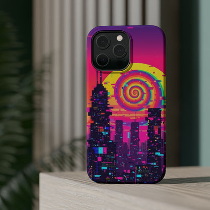 Neon Spiral Skyline Case