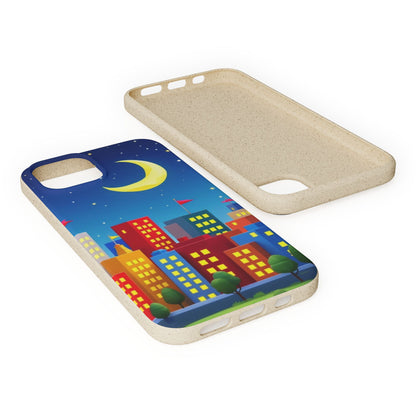 City Dreams Under the Moonlight Biodegradable Phone Case