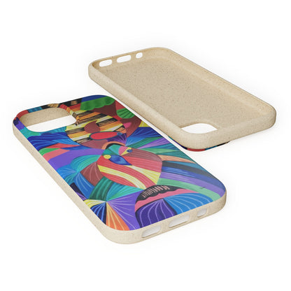 Neon Reef Kissed Abstract Tropical fish Canvas Phone case