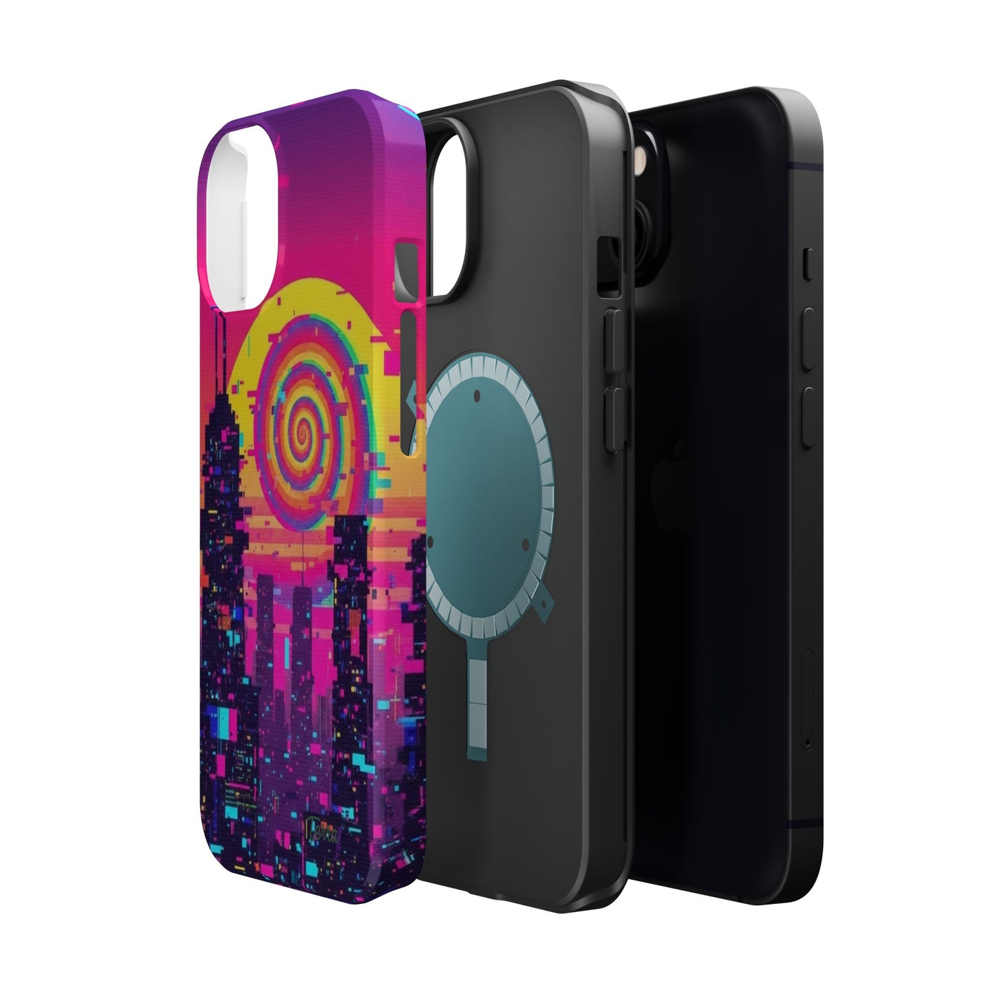 Neon Spiral Skyline Case