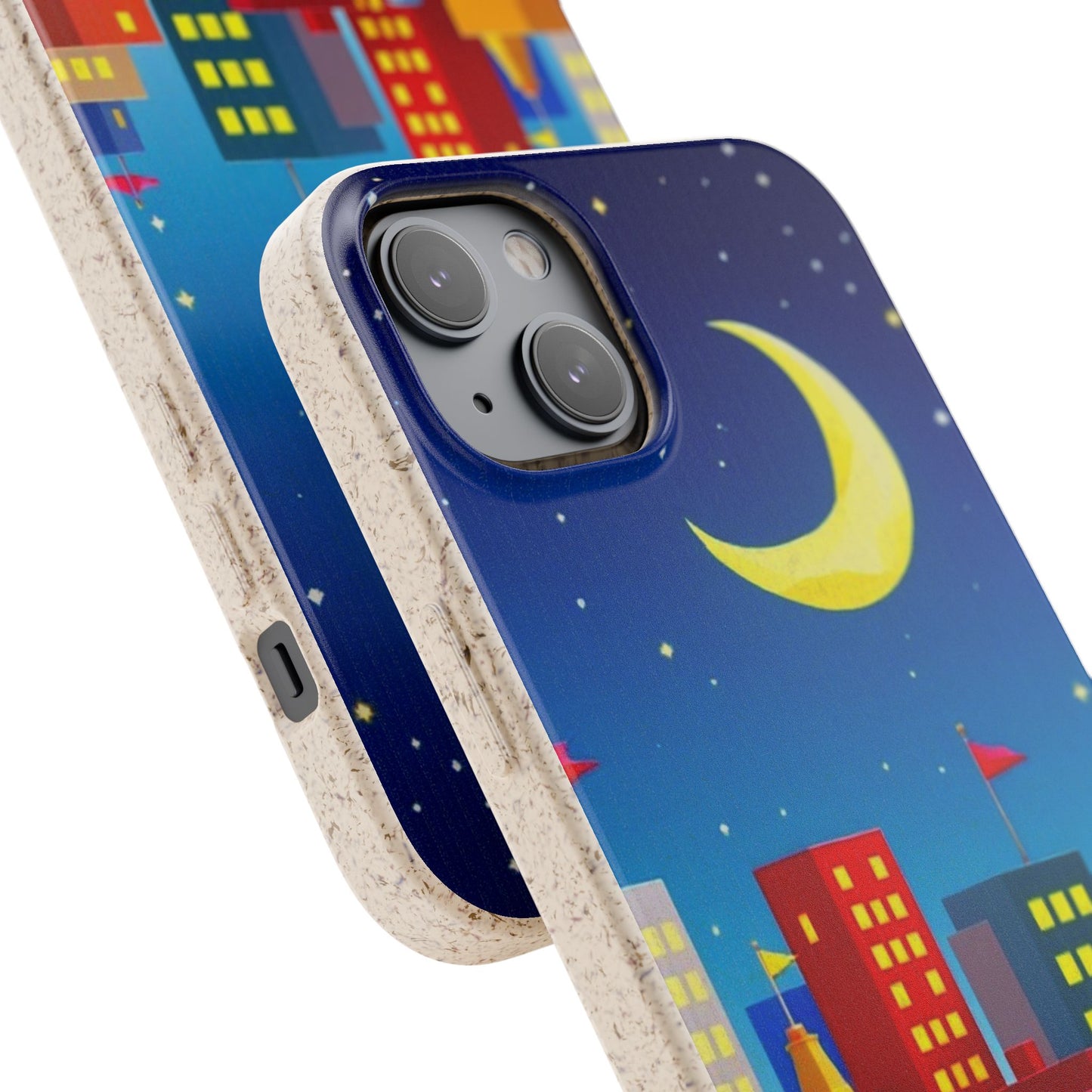 City Dreams Under the Moonlight Biodegradable Phone Case