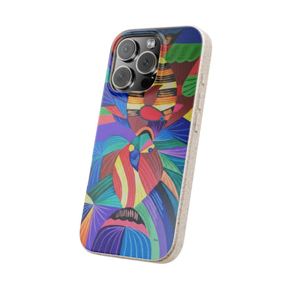 Neon Reef Kissed Abstract Tropical fish Canvas Phone case