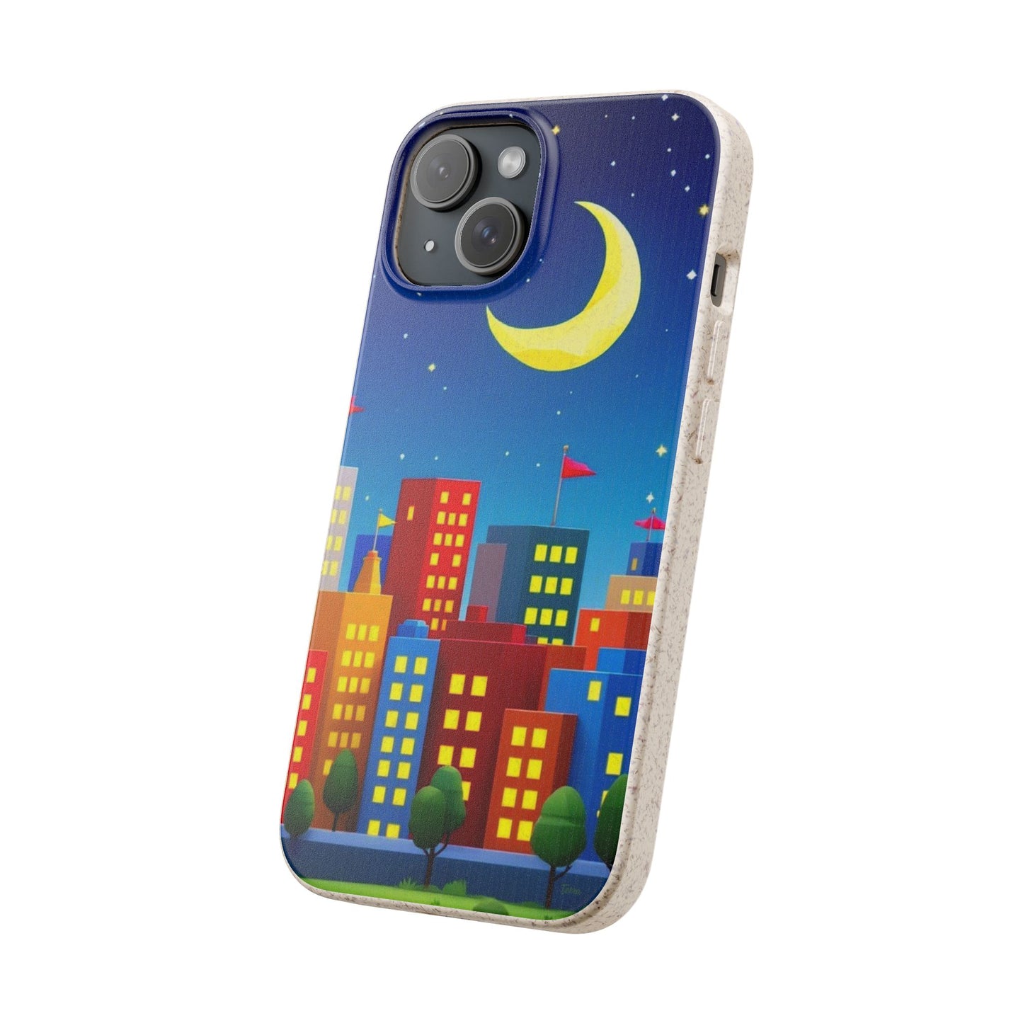 City Dreams Under the Moonlight Biodegradable Phone Case