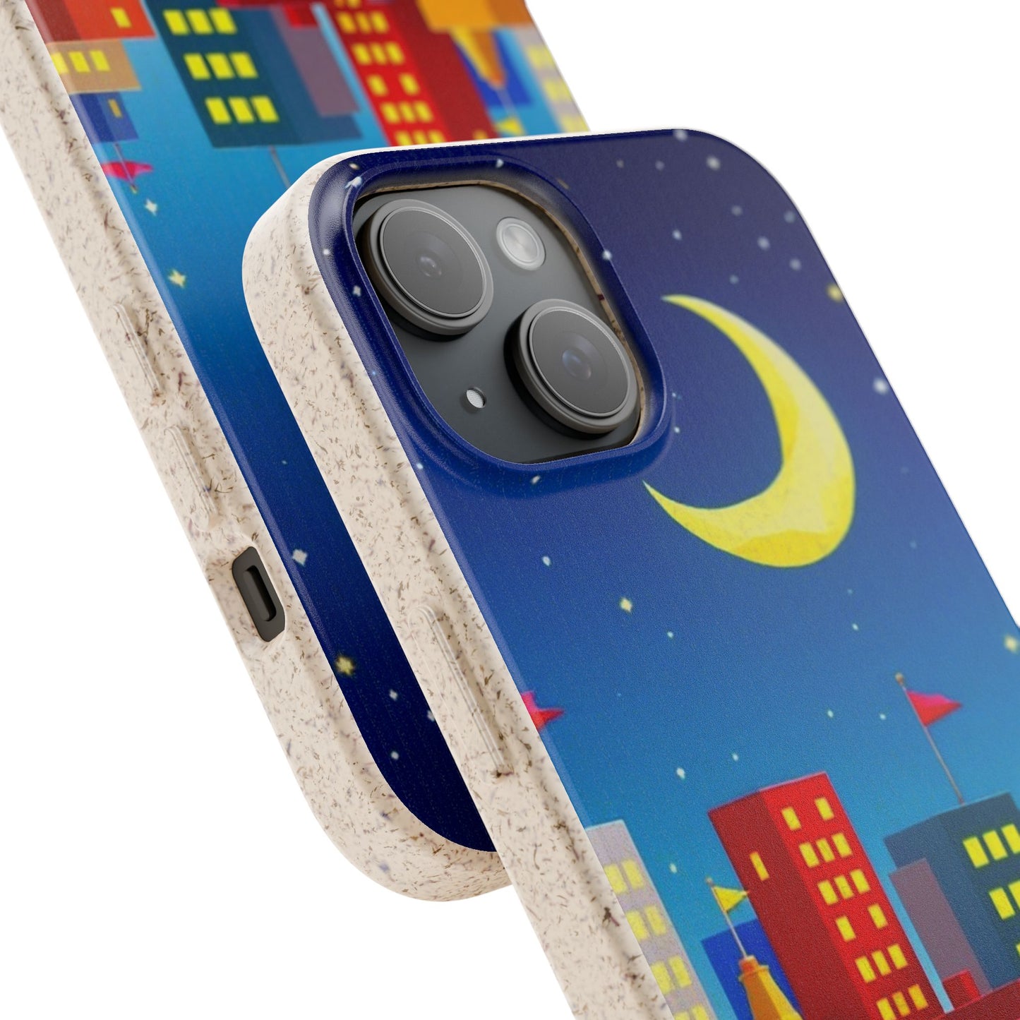 City Dreams Under the Moonlight Biodegradable Phone Case