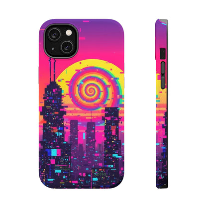 Neon Spiral Skyline Case