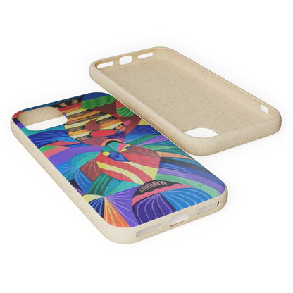 Neon Reef Kissed Abstract Tropical fish Canvas Phone case