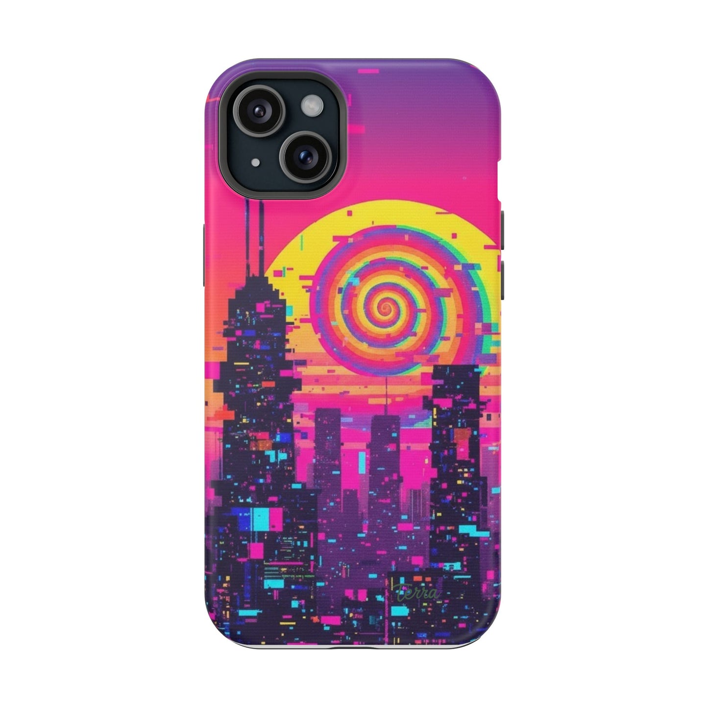 Neon Spiral Skyline Case