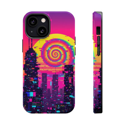 Neon Spiral Skyline Case