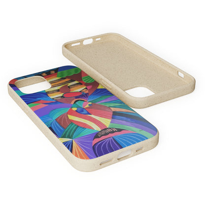Neon Reef Kissed Abstract Tropical fish Canvas Phone case