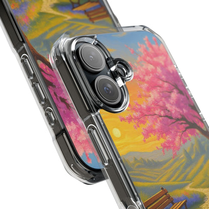 Spring Serenity: Sunset Promenade Magnetic Phone Case
