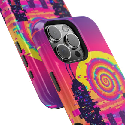 Neon Spiral Skyline Case