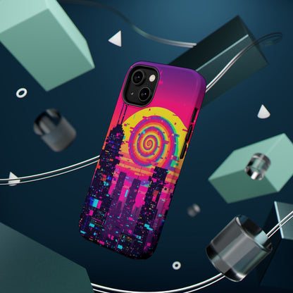 Neon Spiral Skyline Case