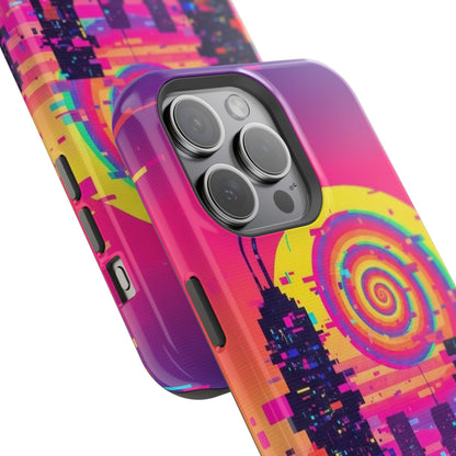 Neon Spiral Skyline Case