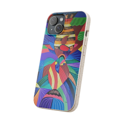 Neon Reef Kissed Abstract Tropical fish Canvas Phone case