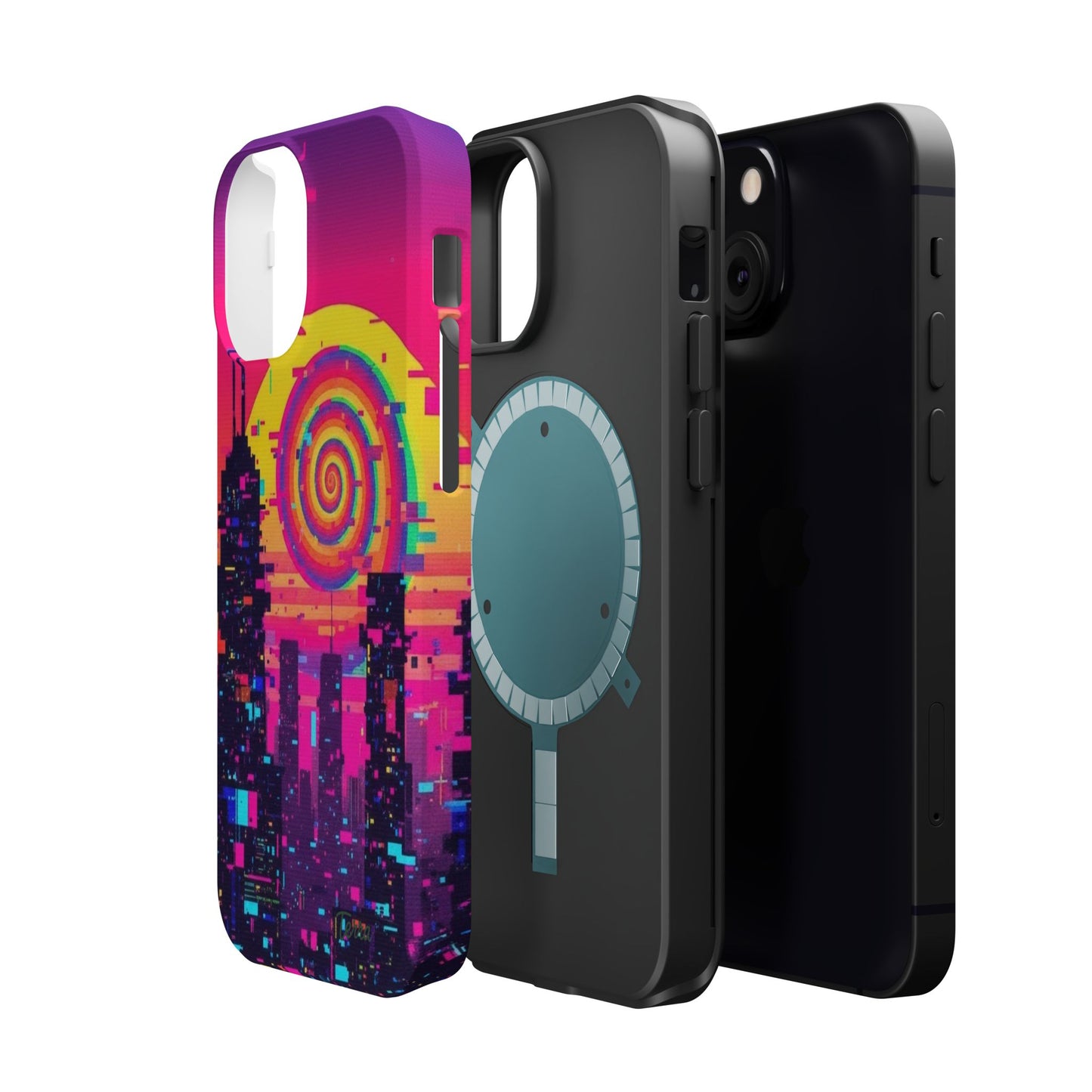 Neon Spiral Skyline Case