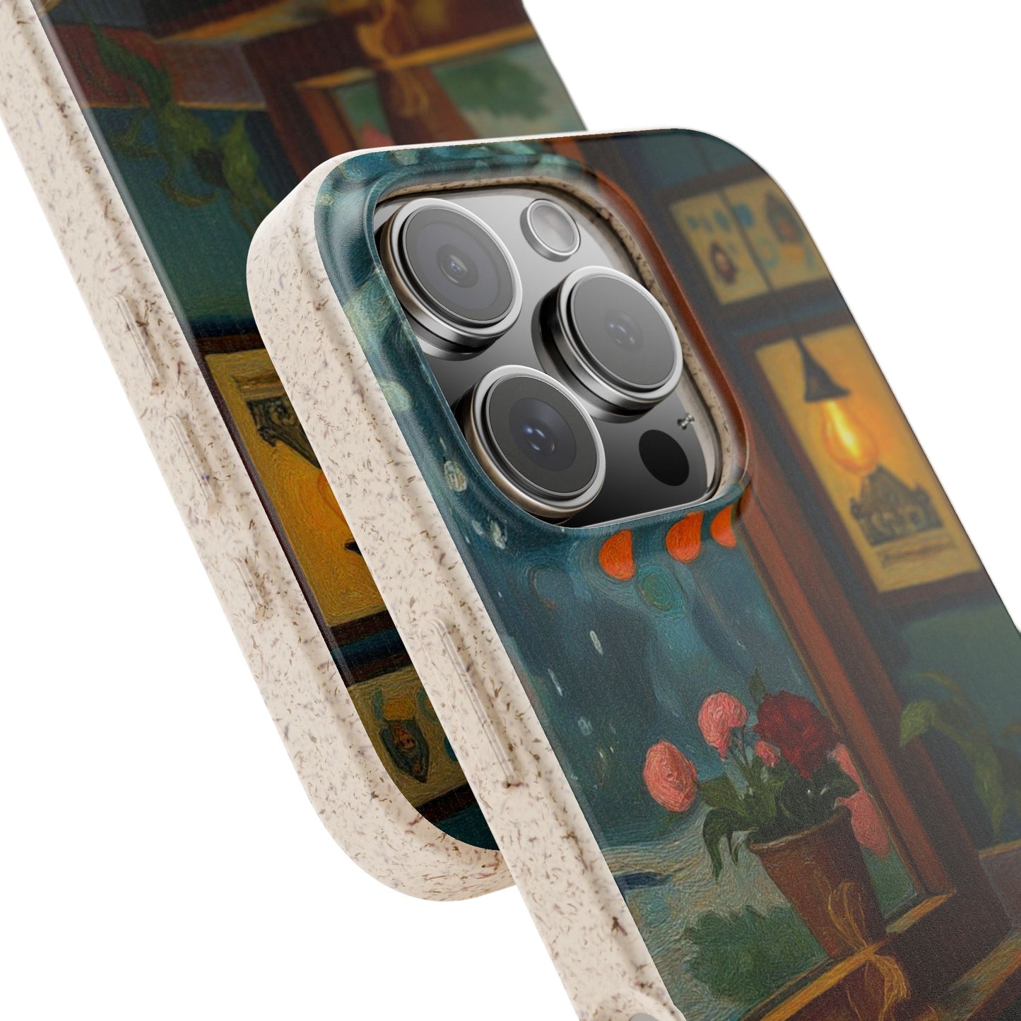 Cozy Moments: Rainy Day Café Biodegradable Cases