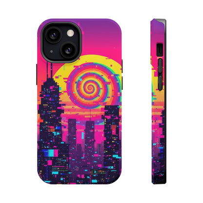 Neon Spiral Skyline Case