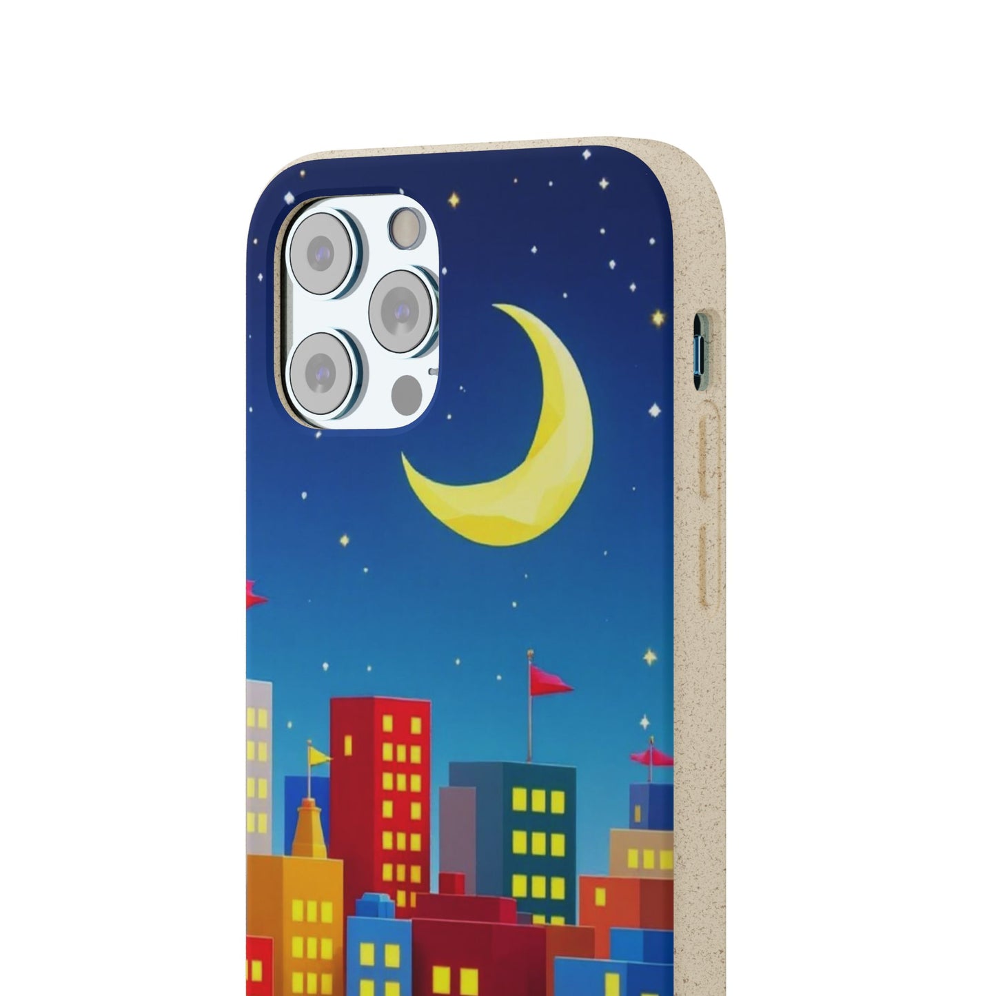 City Dreams Under the Moonlight Biodegradable Phone Case