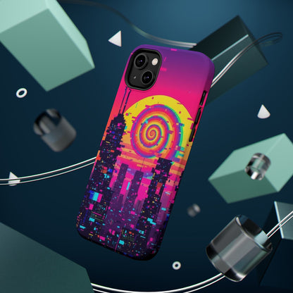 Neon Spiral Skyline Case