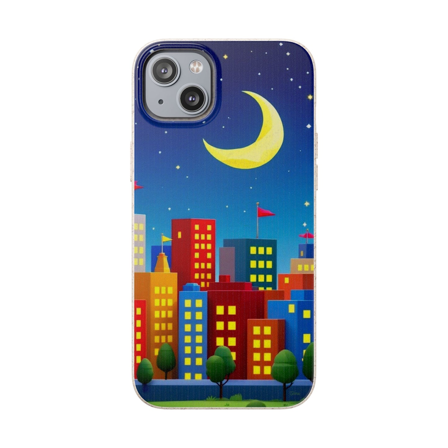 City Dreams Under the Moonlight Biodegradable Phone Case