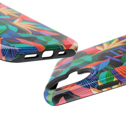 Neon Bird-of-Paradise Jungle | Magnetic Impact-Resistant Case, MagSafe Compatible, Dual-Layer Protection