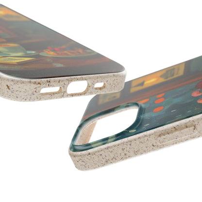 Cozy Moments: Rainy Day Café Biodegradable Cases