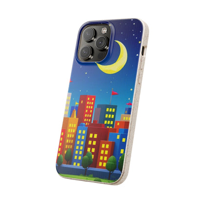 City Dreams Under the Moonlight Biodegradable Phone Case