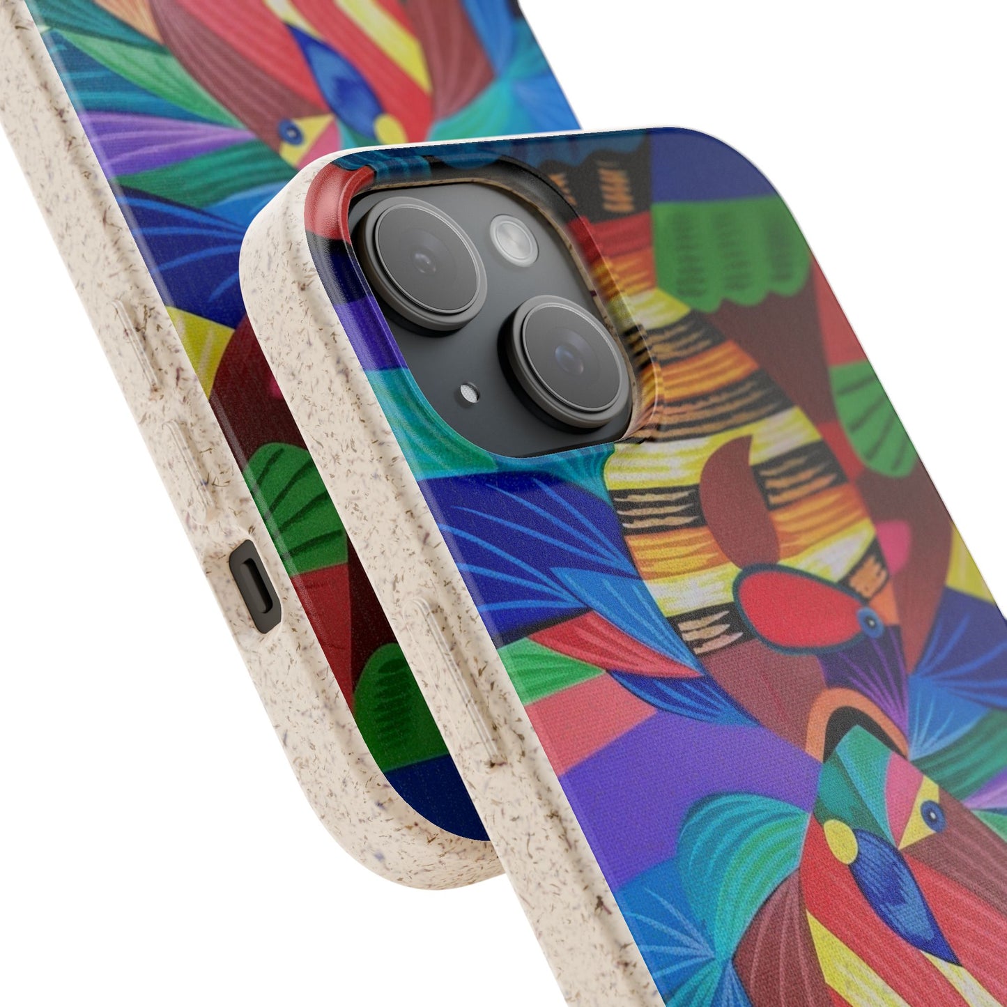 Neon Reef Kissed Abstract Tropical fish Canvas Phone case