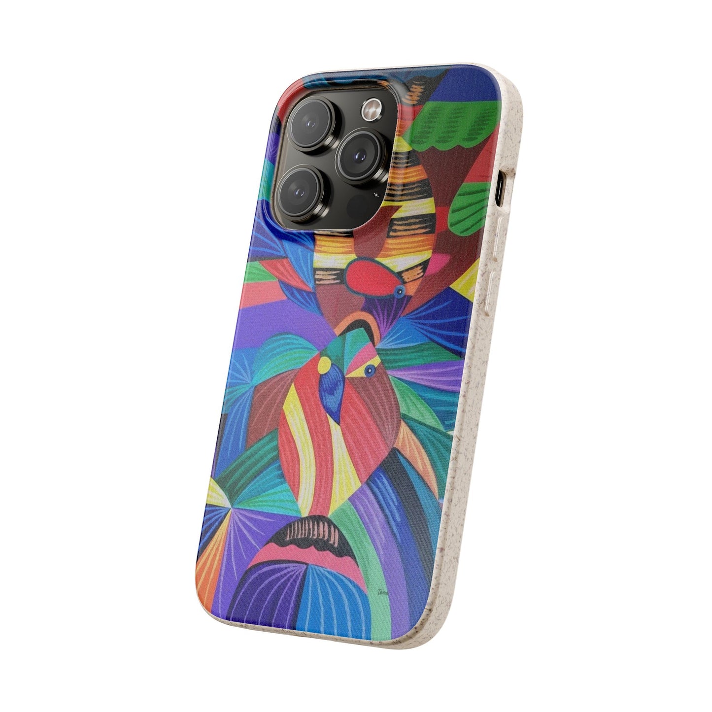 Neon Reef Kissed Abstract Tropical fish Canvas Phone case