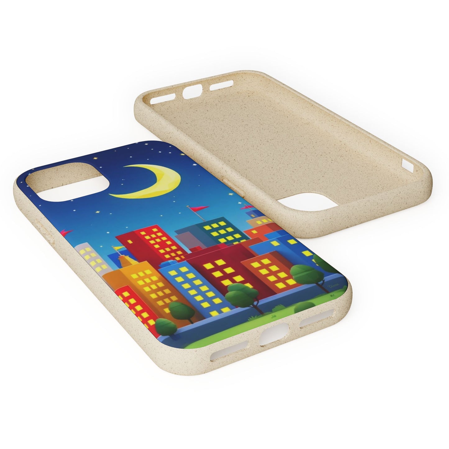 City Dreams Under the Moonlight Biodegradable Phone Case