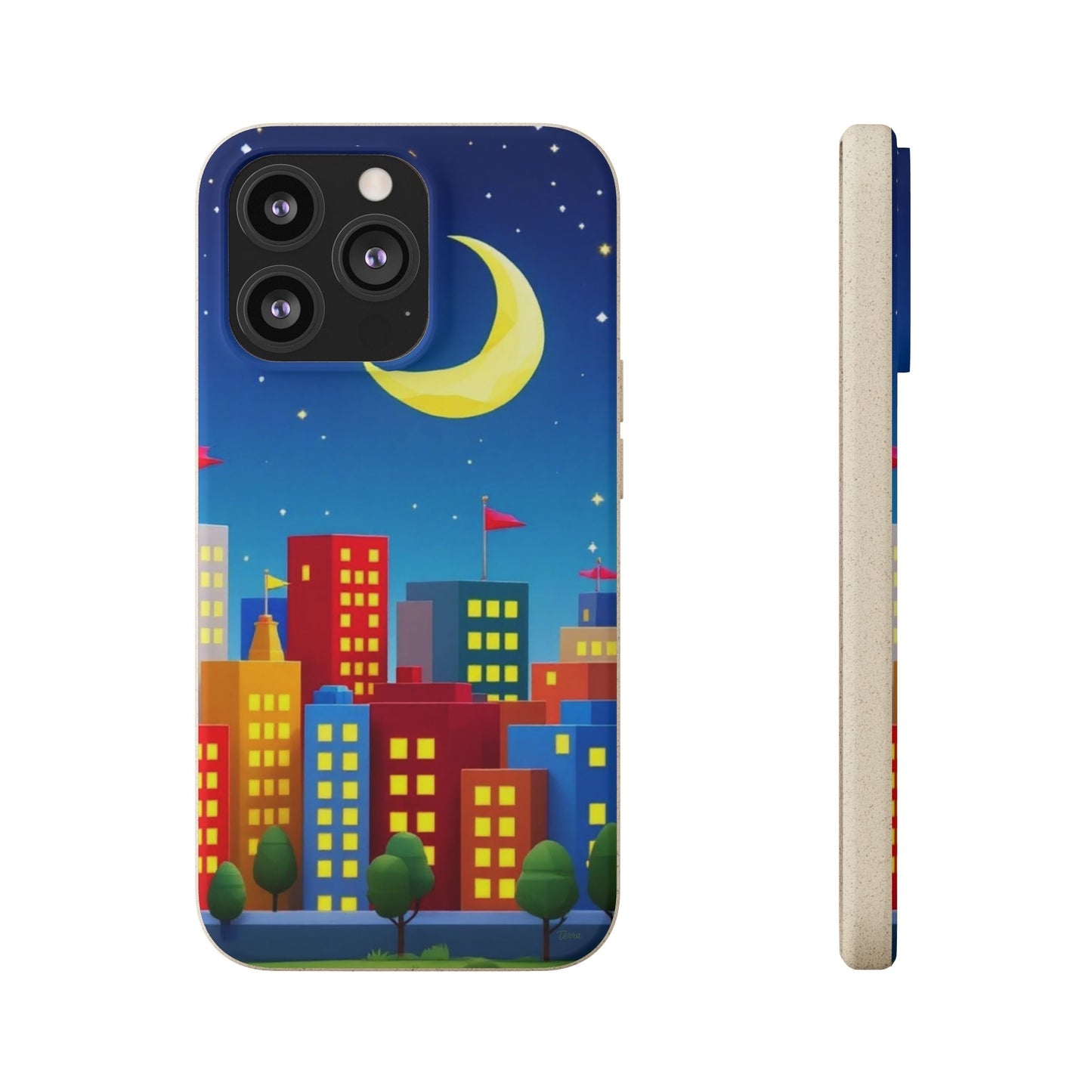 City Dreams Under the Moonlight Biodegradable Phone Case