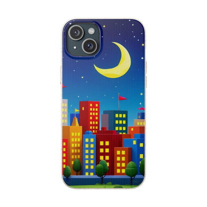 City Dreams Under the Moonlight Biodegradable Phone Case