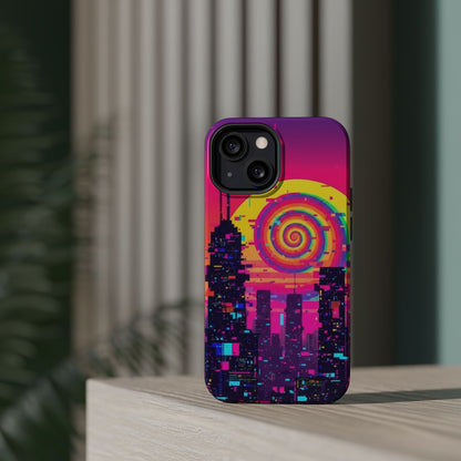 Neon Spiral Skyline Case