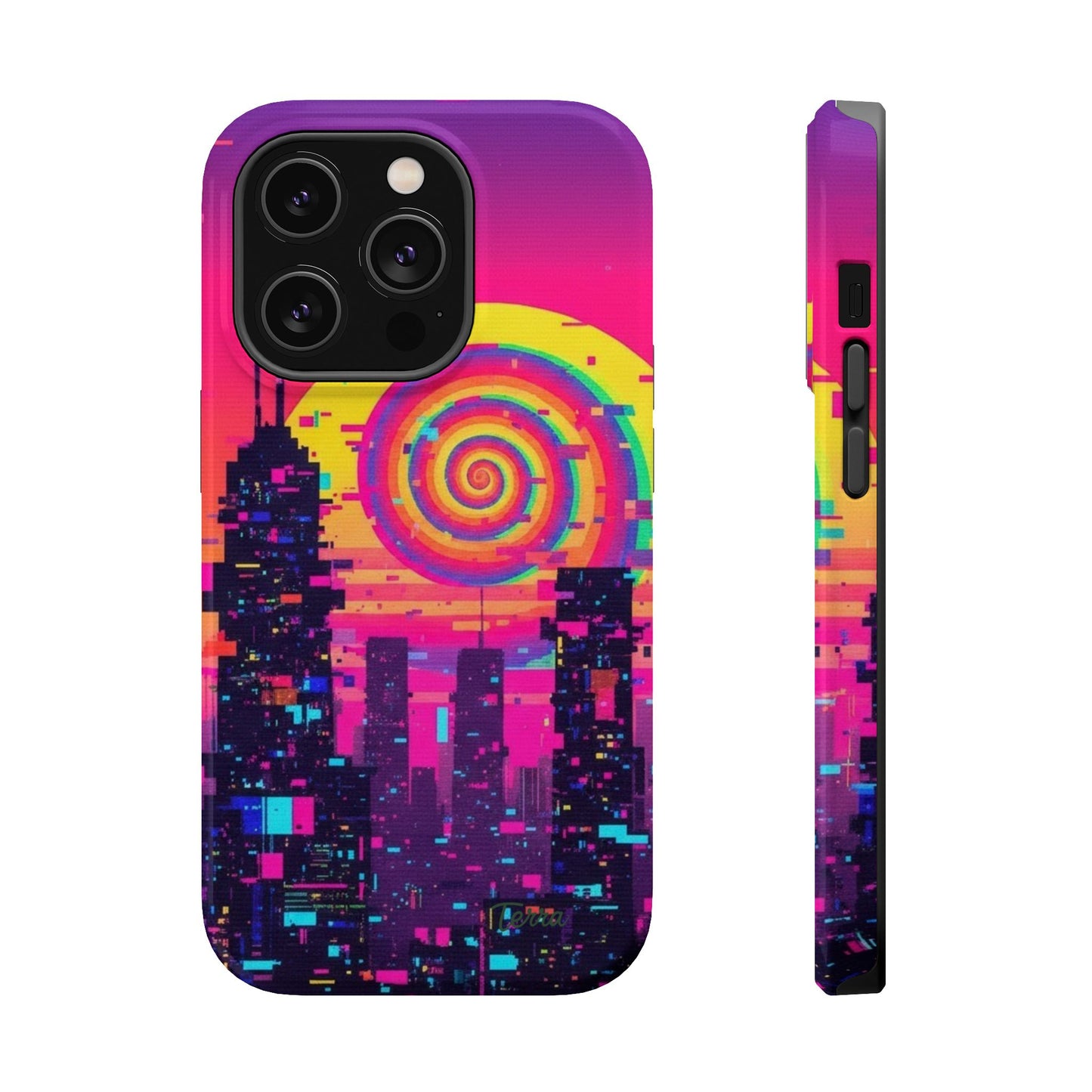 Neon Spiral Skyline Case