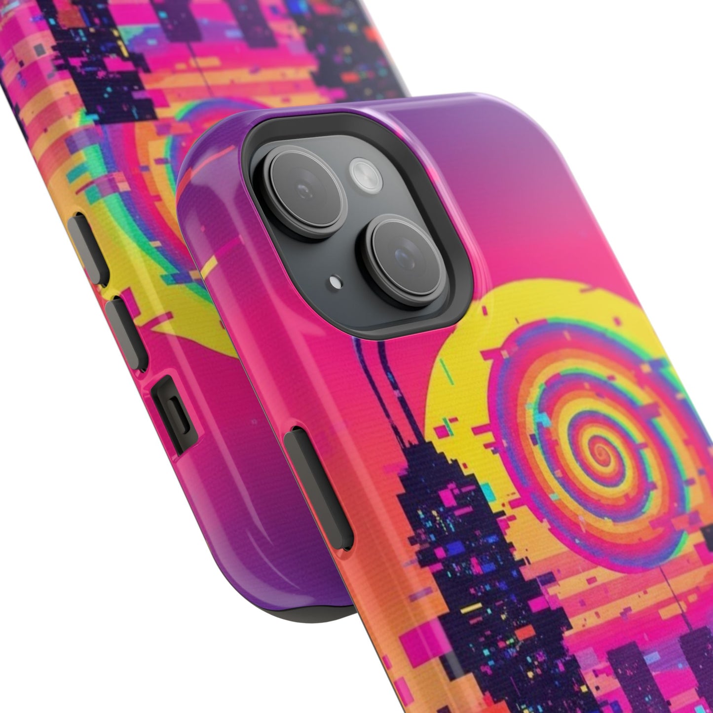 Neon Spiral Skyline Case