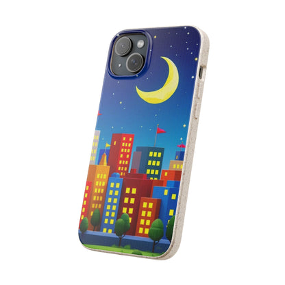 City Dreams Under the Moonlight Biodegradable Phone Case
