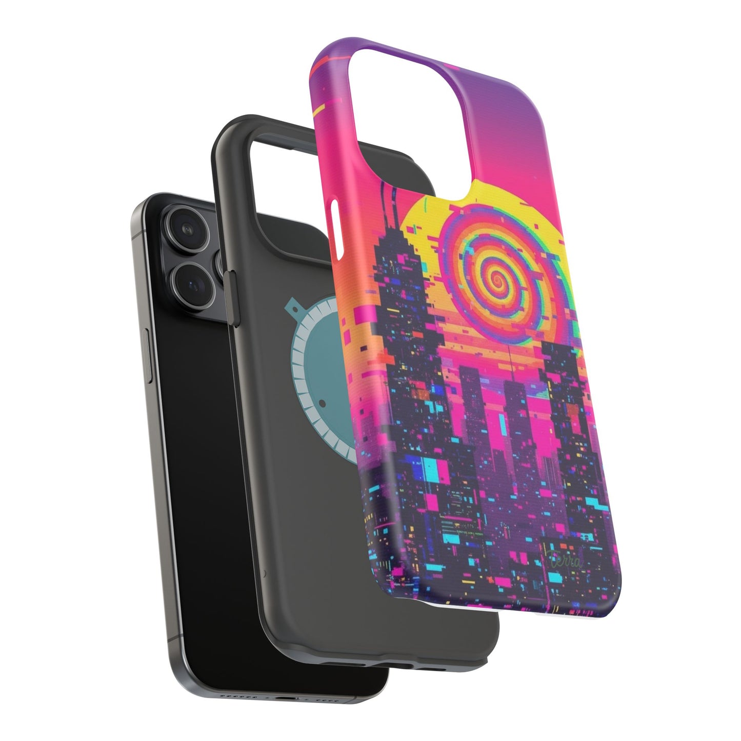 Neon Spiral Skyline Case
