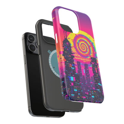 Neon Spiral Skyline Case