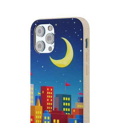 City Dreams Under the Moonlight Biodegradable Phone Case