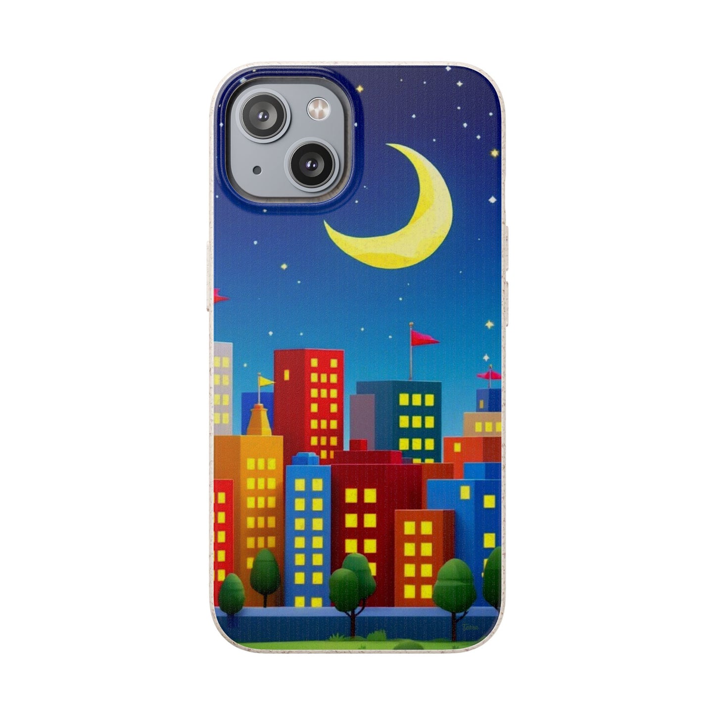 City Dreams Under the Moonlight Biodegradable Phone Case