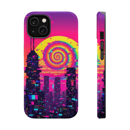 Neon Spiral Skyline Case