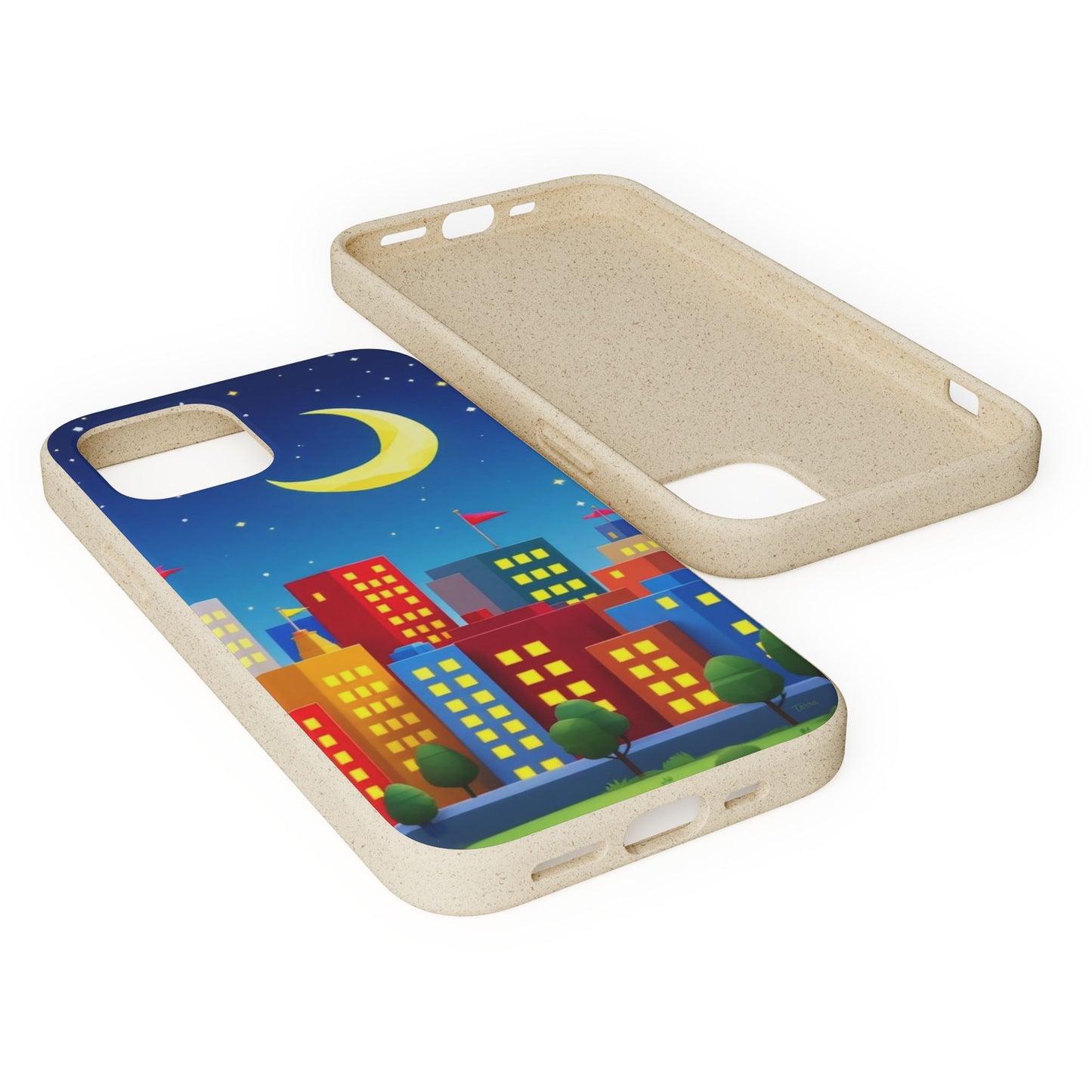 City Dreams Under the Moonlight Biodegradable Phone Case