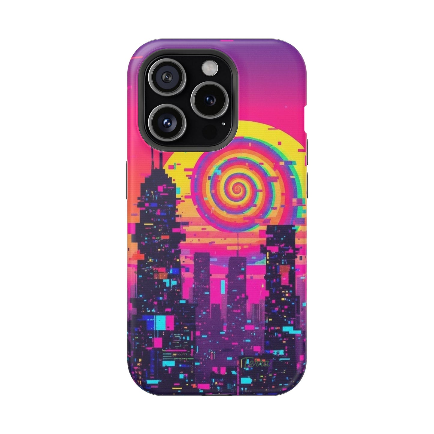 Neon Spiral Skyline Case