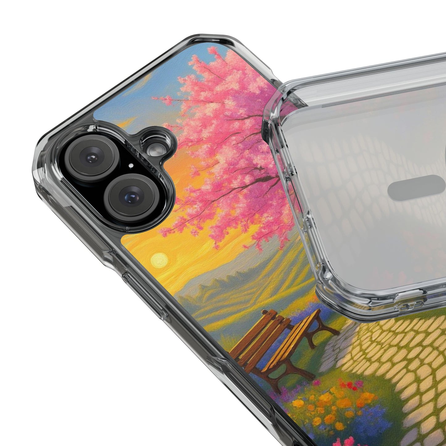 Spring Serenity: Sunset Promenade Magnetic Phone Case