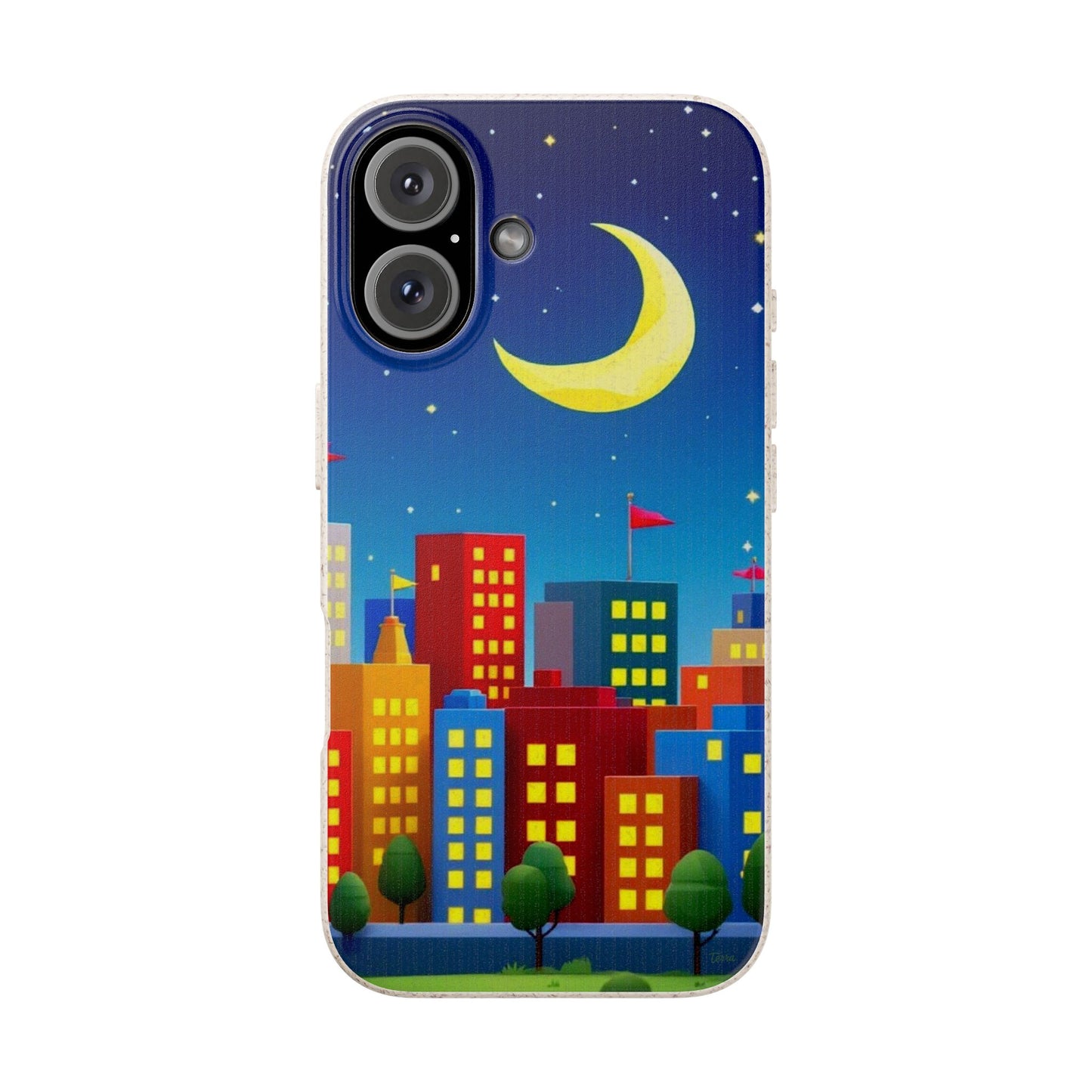 City Dreams Under the Moonlight Biodegradable Phone Case
