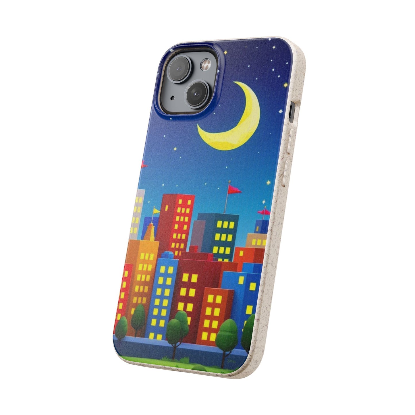 City Dreams Under the Moonlight Biodegradable Phone Case