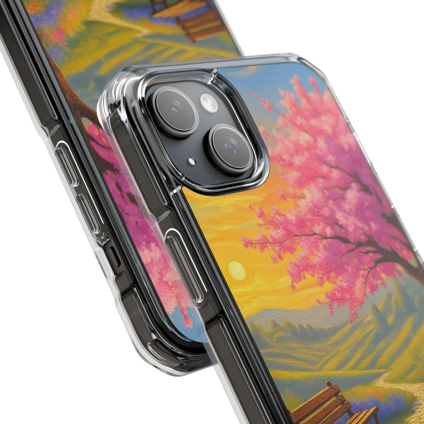 Spring Serenity: Sunset Promenade Magnetic Phone Case