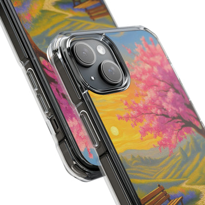 Spring Serenity: Sunset Promenade Magnetic Phone Case