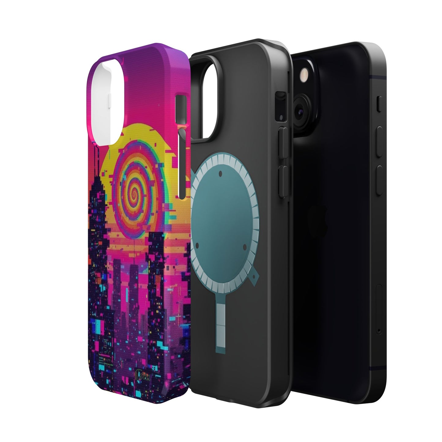 Neon Spiral Skyline Case